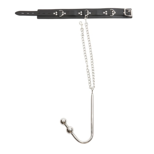 SMVIP - Collar w 2 Balls Anal Hook photo