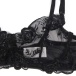 Ohyeah - Floral Garter Bra Set - Black - XL photo-10
