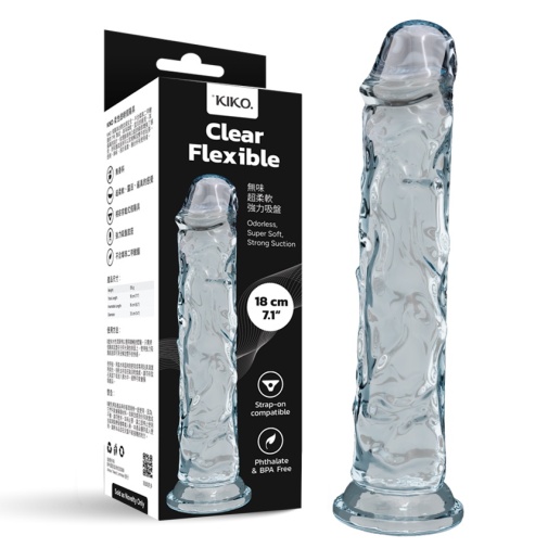 KIKO - Flexible Dildo 7.1" - Clear 照片