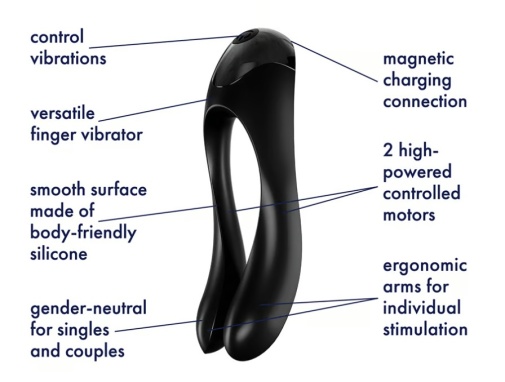 Satisfyer - Candy Cane Vibrator - Black photo