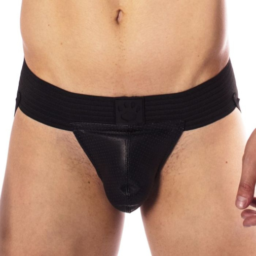 Prowler - Hole Punch Leather Jock - Black - M photo