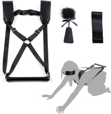 Yeahwow - Doggy Style Saddle Restaint Set - Black photo