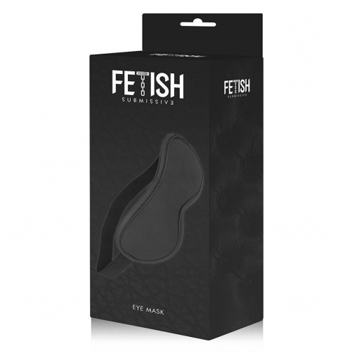 Fetish Submissive - 纯素皮革眼罩 II - 黑色 照片