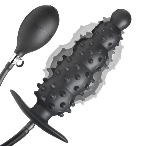 Master Series - Ass Puffer Inflatable Plug - Black photo