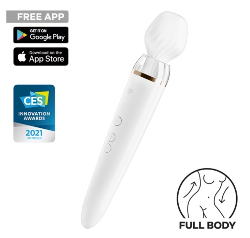 Satisfyer - Double Wand-er APP 智能遙控 按摩棒 - 白色 照片