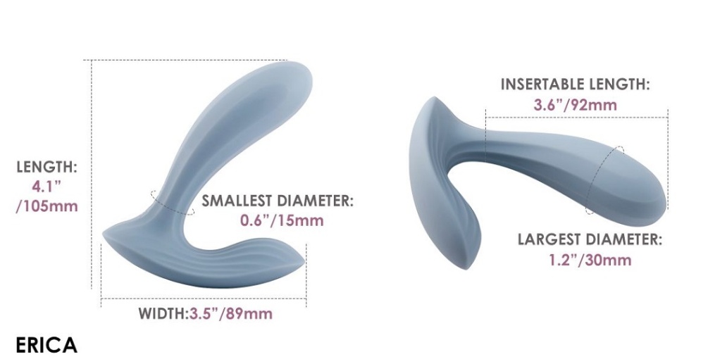 Everything rests at your fingertips. Connect with the SVAKOM... SVAKOM - Erica APP Wearable Vibrator - Dusty Blue photo-12