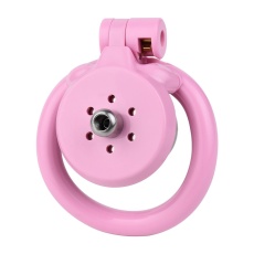 FAAK - Chastity Cage 45mm w Catheterization Hood - Pink 照片