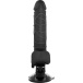 Basecock - 震動仿真假陽具 連陰囊 18.5cm - 黑色 照片-4