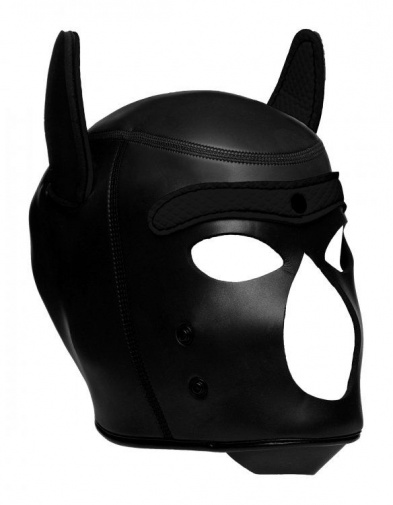 Master Series - Spike Neoprene 犬形頭罩 - 黑色 照片