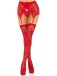 Leg Avenue - Rachel Thigh Highs w Garter Belt - Red photo-4