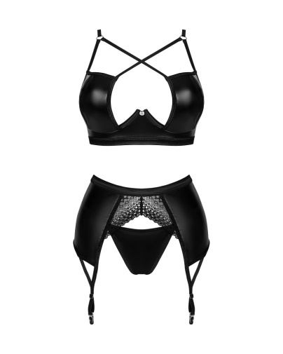 Obsessive - Norides 3pcs Set - Black - XS/S photo