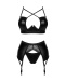 Obsessive - Norides 3pcs Set - Black - XS/S photo-7