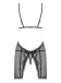 Obsessive - Millagro Chemise & Thong - Black - S/M photo-8