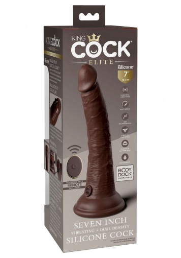 King Cock - 7" Elite Vibro Cock - Brown photo