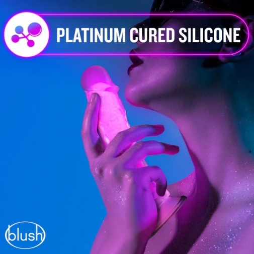 Neo Elite - Glow in the Dark Paradise Dildo 19cm - Neon Pink photo