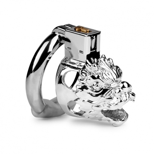 MT - Dragon Chastity Cage 50mm - Silver photo