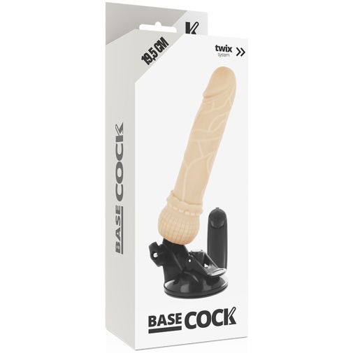 Basecock - 震动仿真假阳具 19.5cm - 肉色 照片