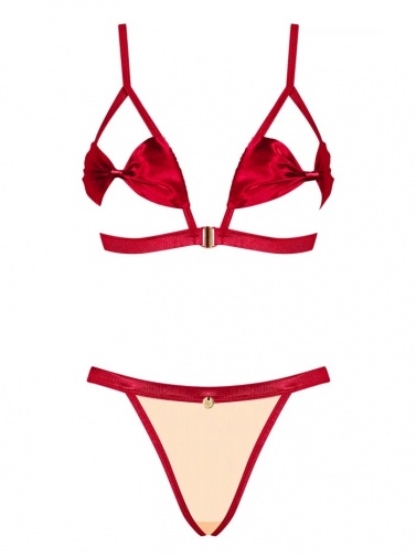 Obsessive - Rubinesa Set - Red - L/XL photo