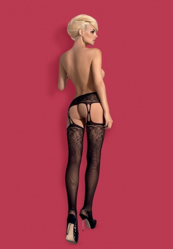 Obsessive - S206 吊袜带连网袜 - 黑色- S/M/L 照片