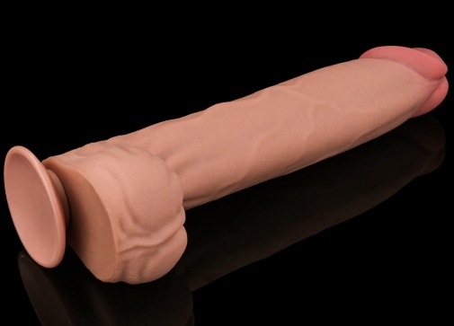 Lovetoy - 14" Sliding Skin Dildo - Flesh 照片