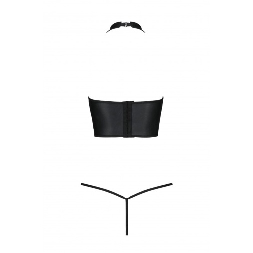 Passion - Genevia Set w Open Bra - Black - L/XL photo