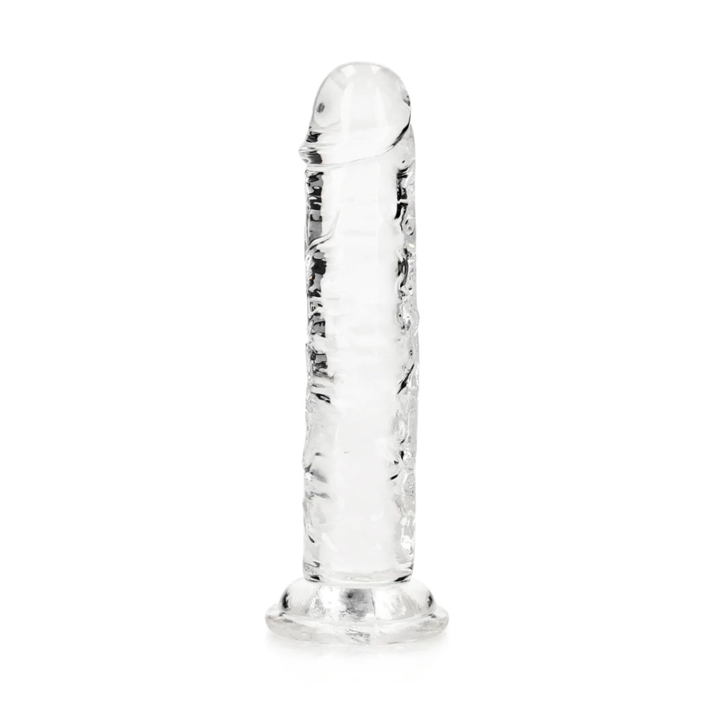 Ready for a CRYSTAL CLEAR orgasm? Reach your finest climax i... RealRock - 6" Straight Realistic Dildo - Clear photo-3