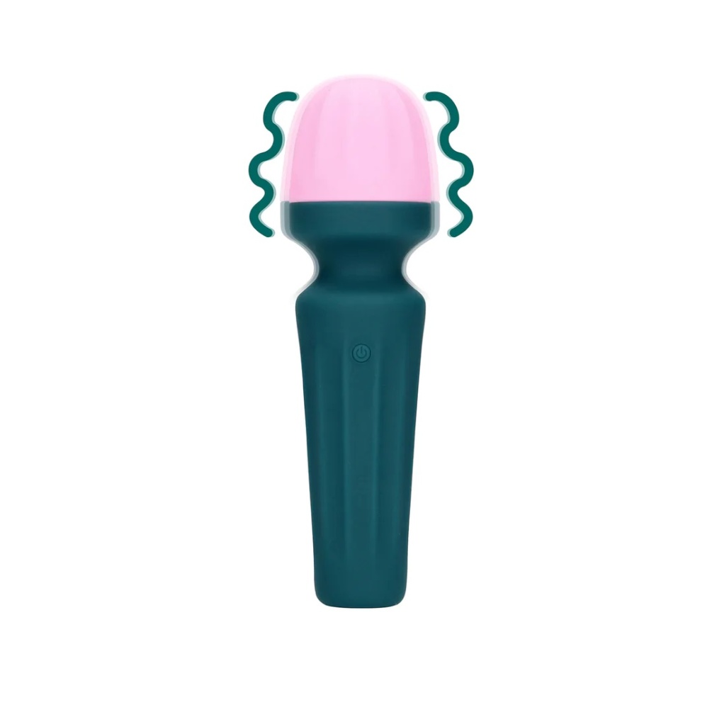This Mini Wand Vibrator is designed for exploring your body,... Loveline - Mini Wand Massager - Ancient Sea photo-3