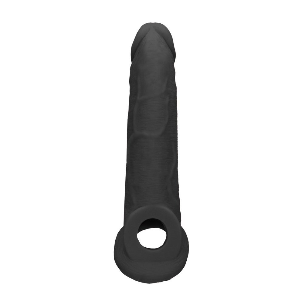 Be the bigger, better deal. The super-lifelike shapes, textu... RealRock - Penis Sleeve 9" - Black photo-4
