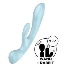 Satisfyer - 三重刺激兔子震动棒 - 浅蓝色 照片