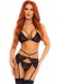 Leg Avenue - In The Know Lace Set - Black - M photo