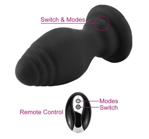 MT - Vibro Fox Tail Plug - Black photo