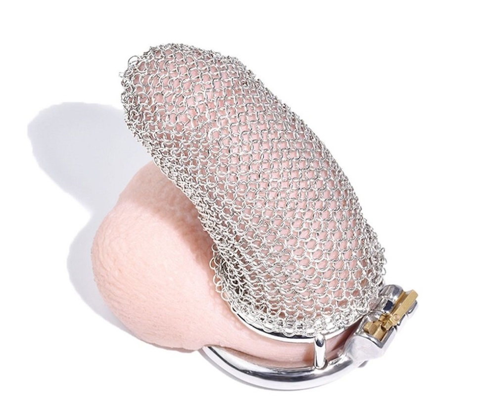 Introducing our Steel Mesh Chastity Cage in Size Large (... Kiotos - Mesh Chastity Cage L photo-7