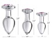 Booty Sparks - Gem Glass Anal Plug Set - Pink photo-3