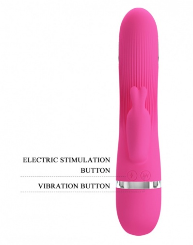 Pretty Love - Ingram Rabbit Vibrator w Electric Shock - Pink photo