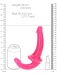 RealRock - 6" 免束带穿戴式夜光假阳具 - 粉红色 照片-8