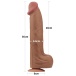 Lovetoy - 14" Sliding Skin Dildo - Brown 照片-11