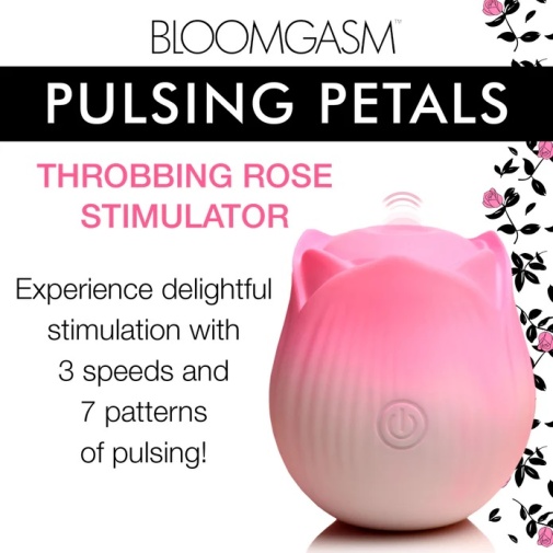 Bloomgasm - Pulsing Petals Rose Stimulator - Pink photo