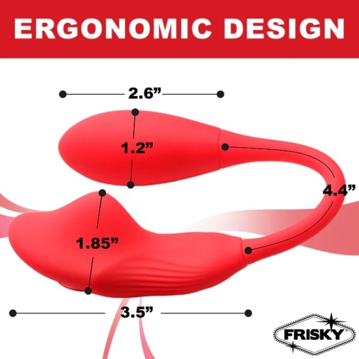 Frisky - Double Love Connection Panty Vibe - Red photo