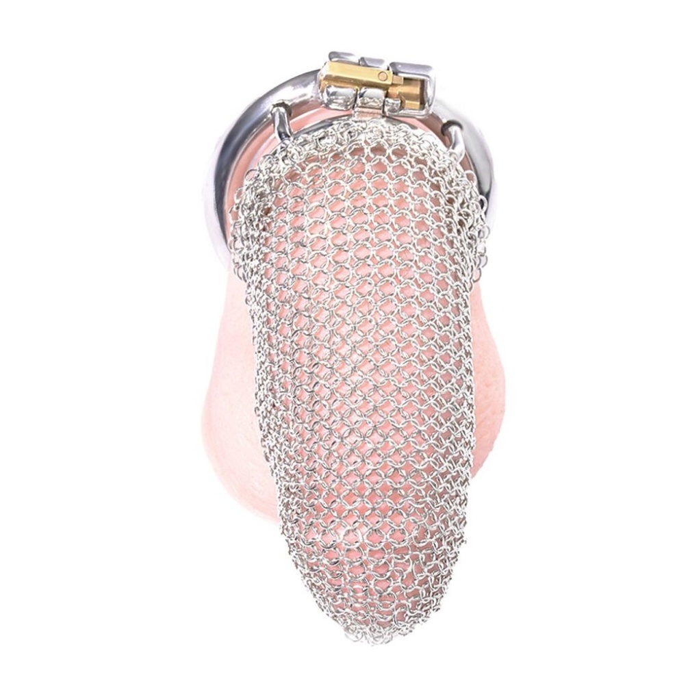 Introducing our Steel Mesh Chastity Cage in Size Large (... Kiotos - Mesh Chastity Cage L photo-4