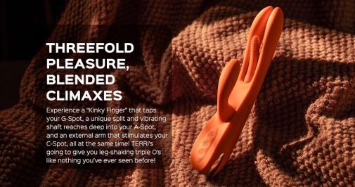 Honey Play Box - Terri Tapping Rabbit App Vibrator - Orange photo