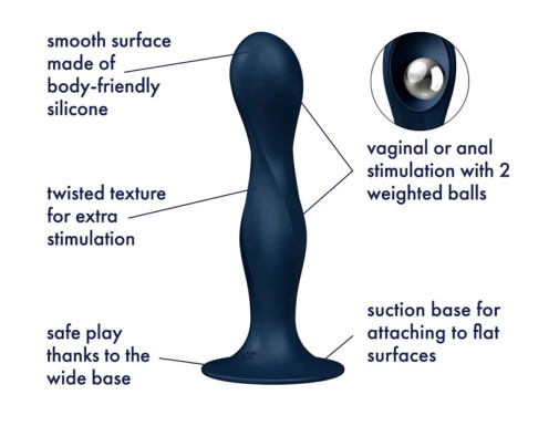 Satisfyer - 双球式后庭塞 - 深蓝色 照片
