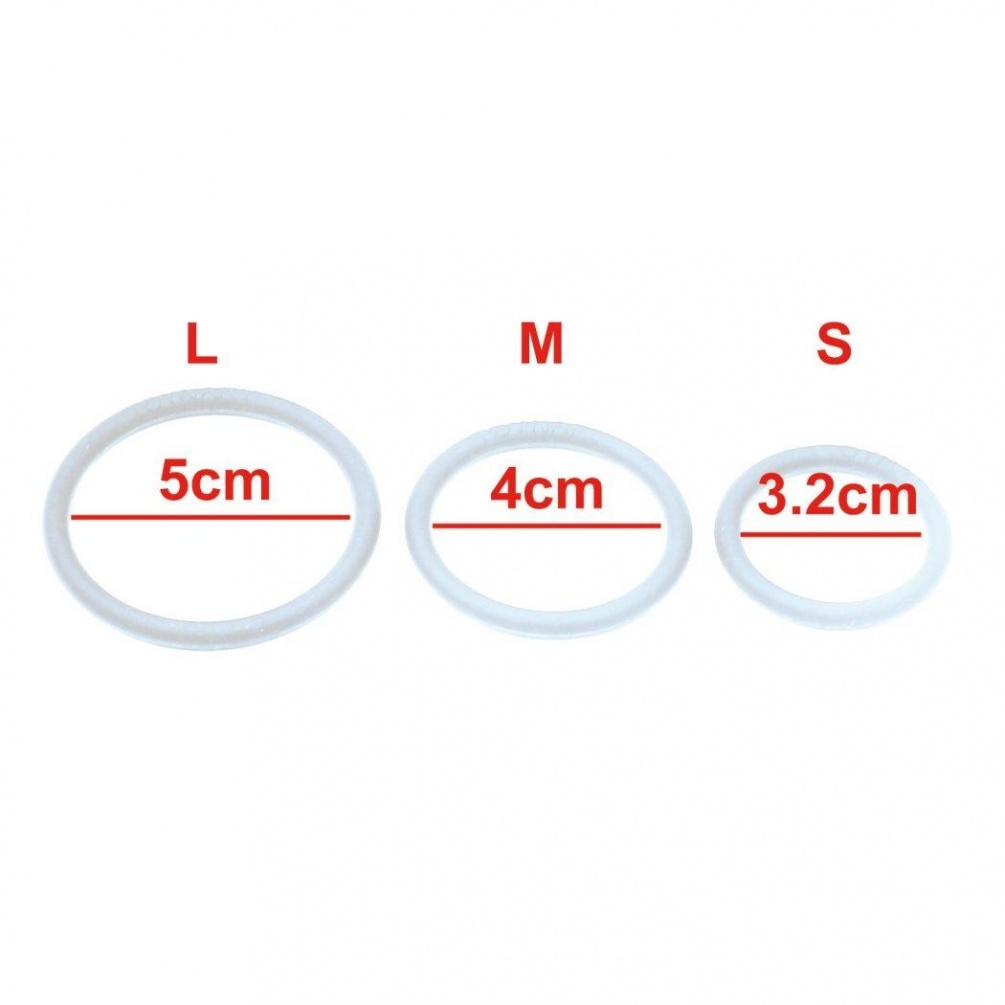 This trio of Toynary cock rings are made of medical grade pu... Toynary - CR01 Soft Cock Rings - White photo-4