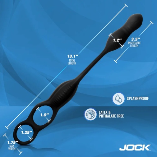 Jock - Hyper Thrusting Vibro Plug w C-Ring - Black 照片