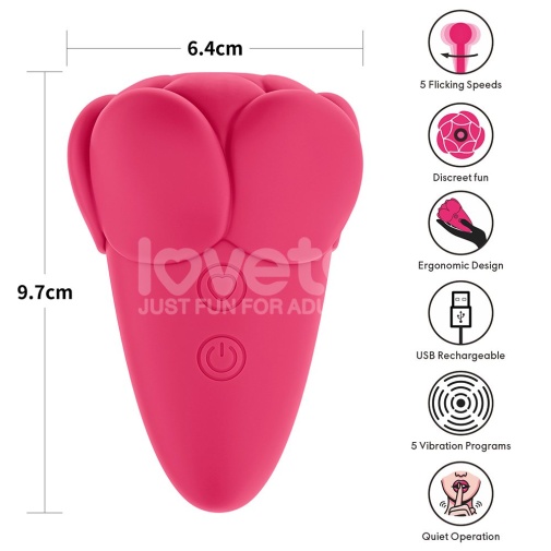 Lovetoy - Flicker Clitoral Vibrator - Pink photo