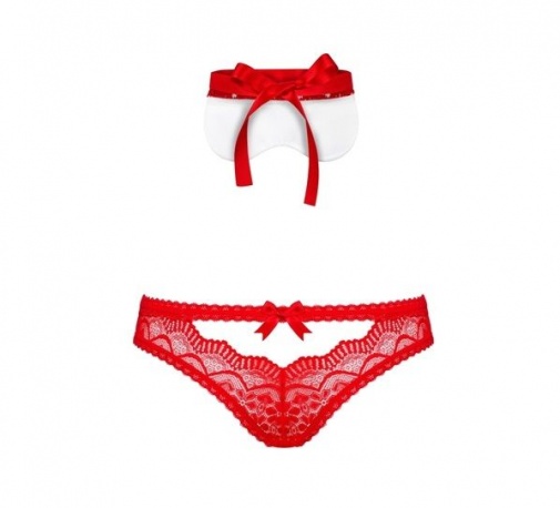 Obsessive - 822-SEA-3 內衣 2件套裝 - 紅色 - L/XL 照片