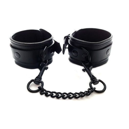Rouge - Leather Ankle Cuffs - Total Black photo