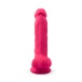 Silexpan - 7" Dual Destiny Premium Silicone Dildo w/Balls - Red photo-4