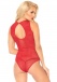 Leg Avenue - Velvet and Lace Starburst Deep-V Teddy - Red - M photo-2
