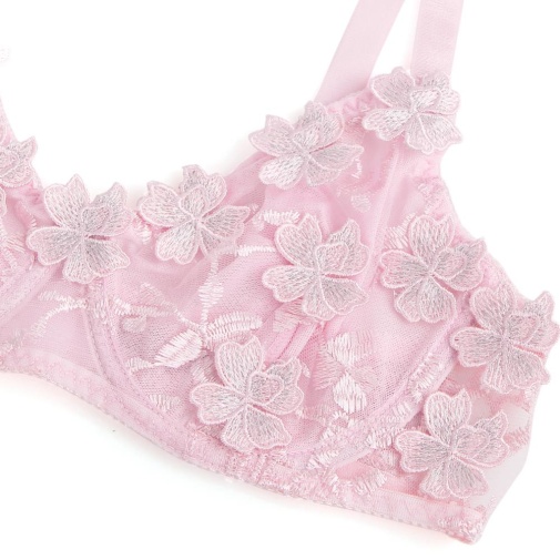Ohyeah - Floral Bra Set - Pink - M photo