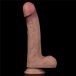 Lovetoy - 9" 双层构造仿真阳具 - 啡色 照片-6